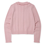 [予約販売/9月中旬入庫予定] [WONI着用] FRILL DETAIL CARDIGAN - LIGHT PINK