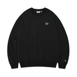 [予約販売/9月中旬入庫予定] BACK LETTERING CONTRAST RIB SWEATSHIRT - BLACK