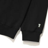 [予約販売/9月中旬入庫予定] BACK LETTERING CONTRAST RIB SWEATSHIRT - BLACK