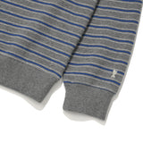 [予約販売/9月中旬入庫予定] SMALL LOGO MULTI STRIPE SWEAT SHIRTS - GRAY