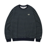 [予約販売/9月中旬入庫予定] MULTI STRIPE SWEATSHIRT - NAVY