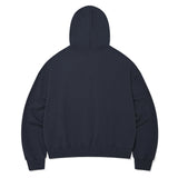 【予約｜10月上旬発送】HOODIE SWEATSHIRT WITH NECK DETAIL - NAVY