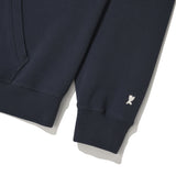 【予約｜10月上旬発送】HOODIE SWEATSHIRT WITH NECK DETAIL - NAVY
