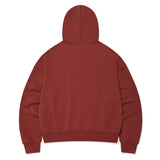 【予約｜10月上旬発送】HOODIE SWEATSHIRT WITH NECK DETAIL - RED