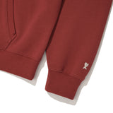 【予約｜10月上旬発送】HOODIE SWEATSHIRT WITH NECK DETAIL - RED
