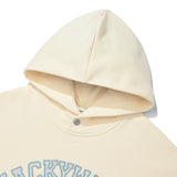 [予約販売/9月中旬入庫予定] WOMEN'S TYPO PATCHWORK HOODIE - CREAM