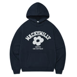 [予約販売/9月中旬入庫予定] WOMEN'S TYPO PATCHWORK HOODIE - NAVY
