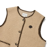 【予約｜10月中旬発送】 WOMEN'S STITCH FLEECE VEST-BEIGE