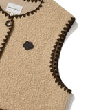【予約｜10月中旬発送】 WOMEN'S STITCH FLEECE VEST-BEIGE