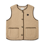 【予約｜10月中旬発送】 WOMEN'S STITCH FLEECE VEST-BEIGE