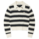 [予約販売/9月中旬入庫予定] [WONI着用] WOMEN'S CABLE OPEN COLLAR PULLOVER - IVORY
