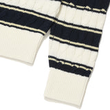 [予約販売/9月中旬入庫予定] [WONI着用] WOMEN'S CABLE OPEN COLLAR PULLOVER - IVORY