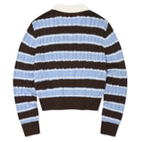 [予約販売/9月中旬入庫予定] [WONI着用] CABLE COLLAR PULLOVER - SKY BLUE