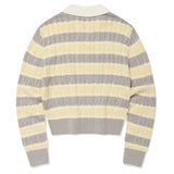[予約販売/9月中旬入庫予定] [WONI着用] CABLE COLLAR PULLOVER - YELLOW