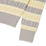 [予約販売/9月中旬入庫予定] [WONI着用] CABLE COLLAR PULLOVER - YELLOW