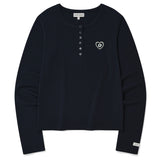 【予約｜10月上旬発送】WOMEN'S ESSENTIAL HENLEY LONG SLEEVE - NAVY