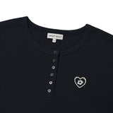 【予約｜10月上旬発送】WOMEN'S ESSENTIAL HENLEY LONG SLEEVE - NAVY
