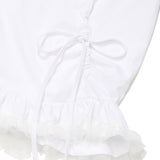 [予約販売/9月中旬入庫予定] [WONI着用] HEM FRILL LONG SLEEVE - WHITE