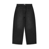 【予約｜10月上旬発送】SIDE DOUBLE-TUCK DENIM PANTS - BLACK