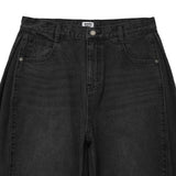 【予約｜10月上旬発送】SIDE DOUBLE-TUCK DENIM PANTS - BLACK