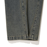 【予約｜10月上旬発送】SIDE DOUBLE-TUCK DENIM PANTS - BLUE