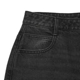 【予約｜10月上旬発送】DISTRESSED PATCH DENIM PANTS - BLACK