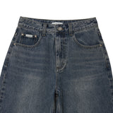 【予約｜10月上旬発送】SEMI-WIDE DENIM PANTS - BLUE