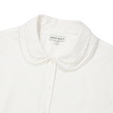 【予約｜10月上旬発送】ROUND COLLAR SOLID SHIRT - WHITE