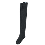 【予約｜10月中旬発送】 WOMEN'S KNEE-HIGH SOCKS-CHARCOAL