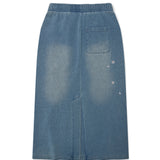 【予約｜10月中旬発送】JERSEY DENIM SKIRT - SET UP - BLUE