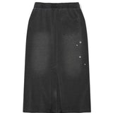 【予約｜10月中旬発送】JERSEY DENIM SKIRT - SET UP - GRAY