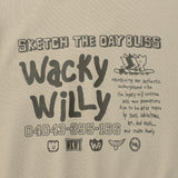 BACK PANEL LETTERING HOODIE SWEATSHIRT