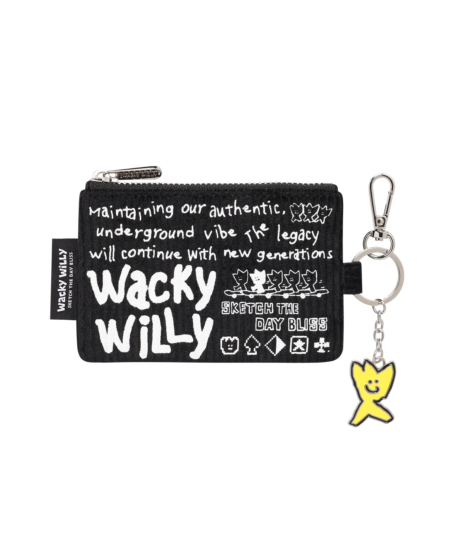 METAL KEYRING CORDUROY POUCH