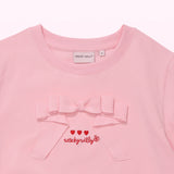 [GISELLE着用][LO.FL] Women's Ribbon Ruffle Short Sleeve T-shirt
