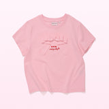 [GISELLE着用][LO.FL] Women's Ribbon Ruffle Short Sleeve T-shirt